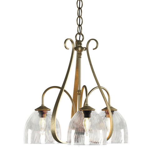 Sweeping Taper Three Light Chandelier in White (39|101441-SKT-02-GG0001)