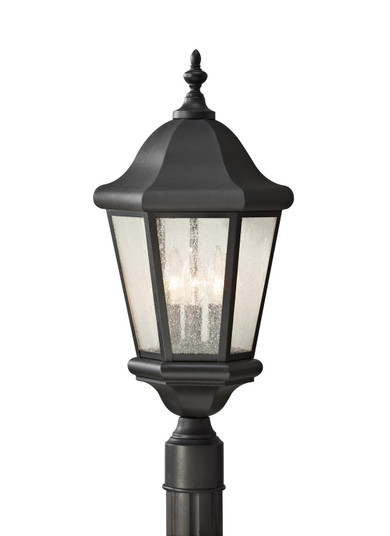 Martinsville Three Light Outdoor Post Lantern in Black (1|OL5907BK)