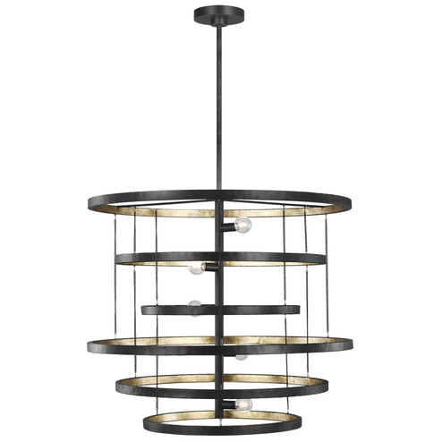 Celeste Five Light Chandelier in Aged Iron (1|F3340/5AI/ADB)