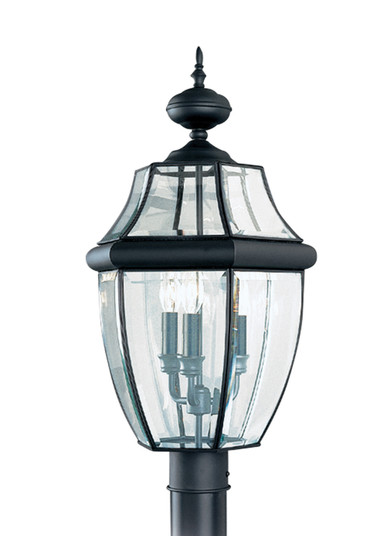 Lancaster Three Light Outdoor Post Lantern in Black (1|8239EN-12)