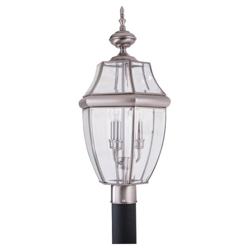 Lancaster Three Light Outdoor Post Lantern in Antique Brushed Nickel (1|8239-965)