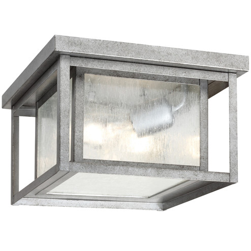 Hunnington Two Light Outdoor Flush Mount in Weathered Pewter (1|78027-57)