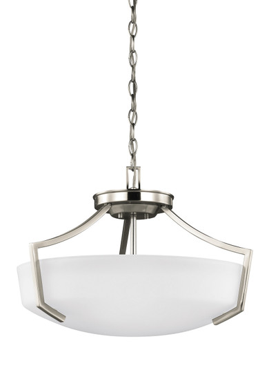 Hanford Three Light Semi-Flush Convertible Pendant in Brushed Nickel (1|7724503EN3-962)