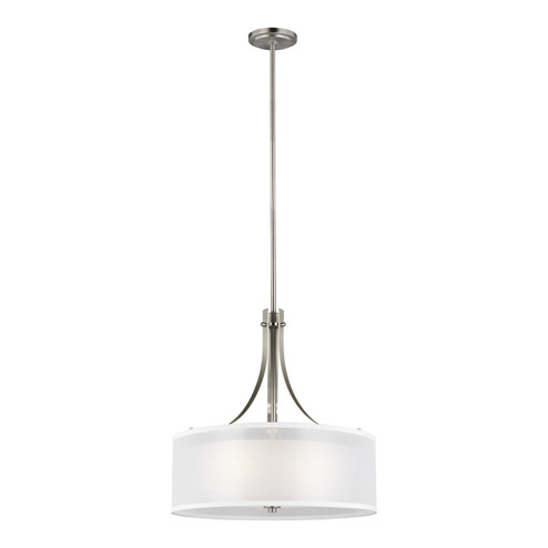 Elmwood Park Three Light Pendant in Brushed Nickel (1|6537303EN3-962)