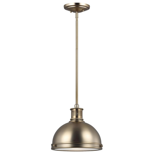 Pratt Street Metal One Light Pendant in Satin Brass (1|65085-848)