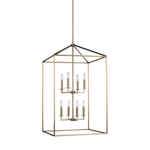 Perryton Eight Light Hall / Foyer Pendant in Satin Brass (1|5315008-848)