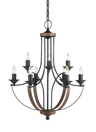 Corbeille Nine Light Chandelier in Stardust (1|3280409EN-846)