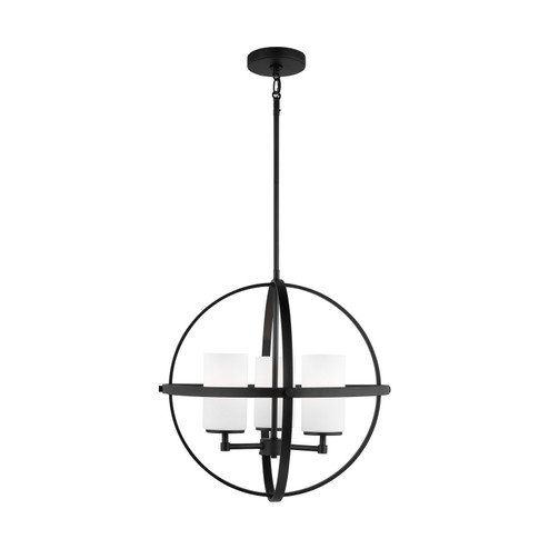 Alturas Three Light Chandelier in Midnight Black (1|3124603EN3-112)