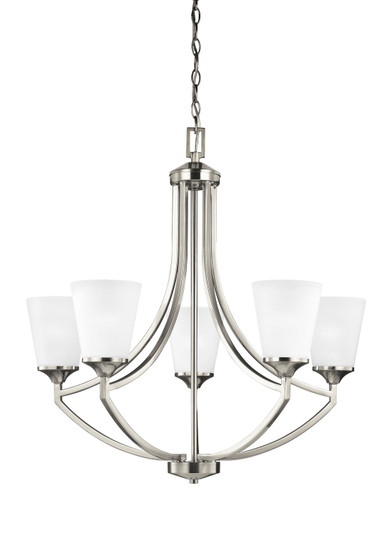 Hanford Five Light Chandelier in Brushed Nickel (1|3124505-962)