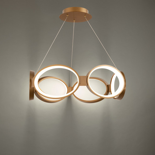 Solitaire LED Pendant in Aged Brass (34|PD-21324-AB)