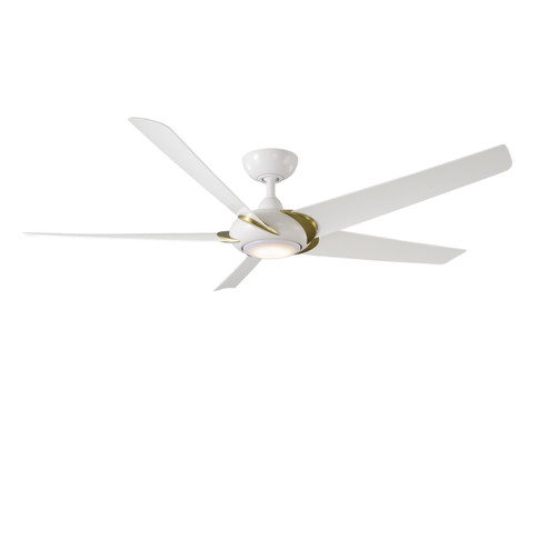 Lucid 62''Ceiling Fan in Soft Brass Arms/Matte White (441|FR-W2304-62L35SBMW)