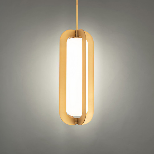 Echelon LED Pendant in Aged Brass (281|PD-94322-AB)