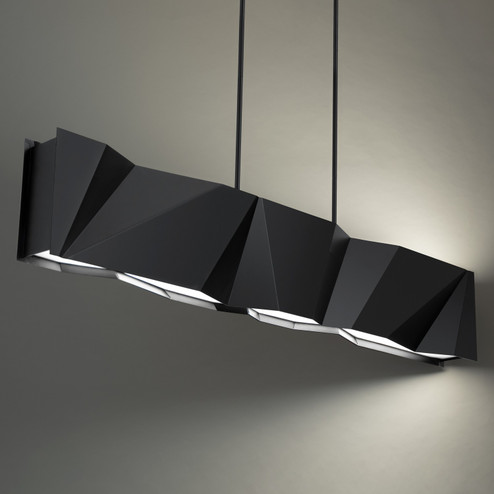 Intrasection LED Linear Pendant in Black (281|PD-68356-BK)