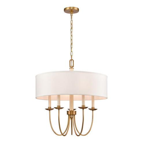 Neville Five Light Chandelier in Natural Brass (45|89716/5)