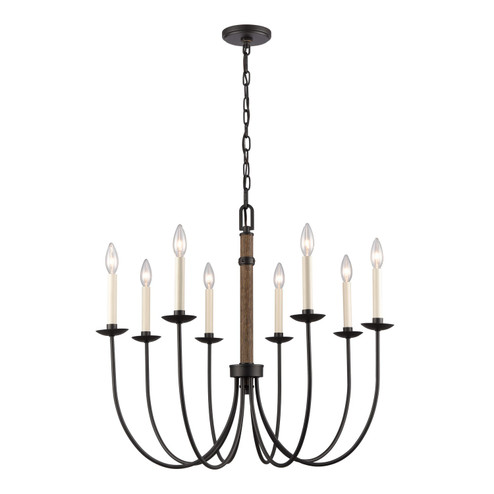 Neville Eight Light Chandelier in Charcoal Black (45|89708/8)