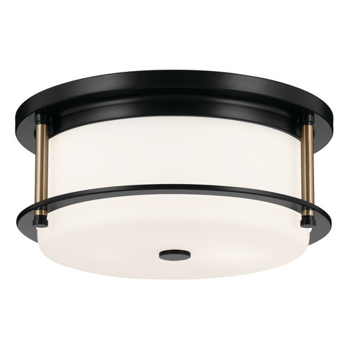 Brit Two Light Flush Mount in Black (12|52595BKCPZ)