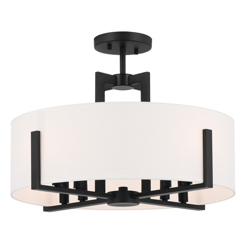 Malen Eight Light Pendant/Semi Flush in Black (12|52592BK)
