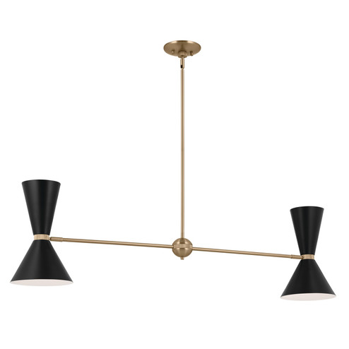 Phix Four Light Linear Chandelier in Champagne Bronze (12|52569CPZBK)