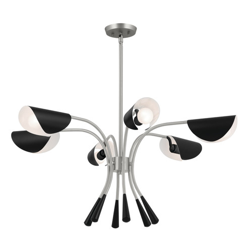 Arcus Six Light Chandelier in Satin Nickel (12|52559SN)