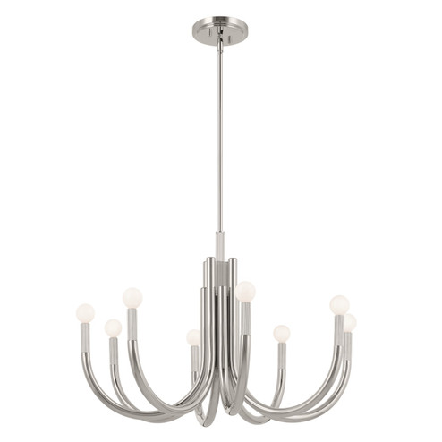 Odensa Eight Light Chandelier in Polished Nickel (12|52550PN)