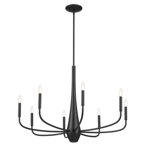 Deela Eight Light Chandelier in Black (12|52526BK)