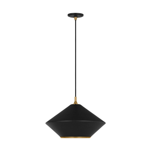 Stanza One Light Pendant in Midnight Black (454|TP1221MBKBBS)