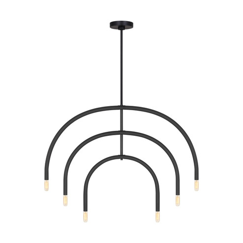 Hadden Six Light Chandelier in Midnight Black (454|DJC1126MBK)