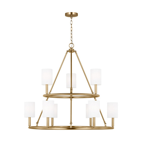 Egmont Nine Light Chandelier in Satin Brass (454|DJC1099SB) Egmont Nine Light Chandelier in Satin Brass (454|DJC1099SB)