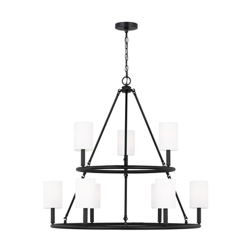 Egmont Nine Light Chandelier in Midnight Black (454|DJC1099MBK)