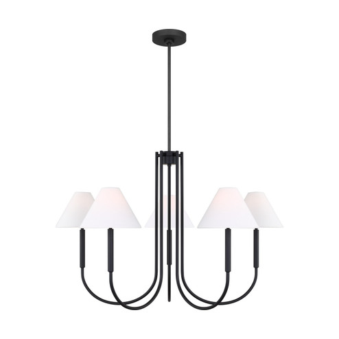 Porteau Six Light Chandelier in Midnight Black (454|DJC1035MBK)