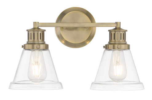 Alden Two Light Bath in Antique Brass (185|2402-AN-CL)