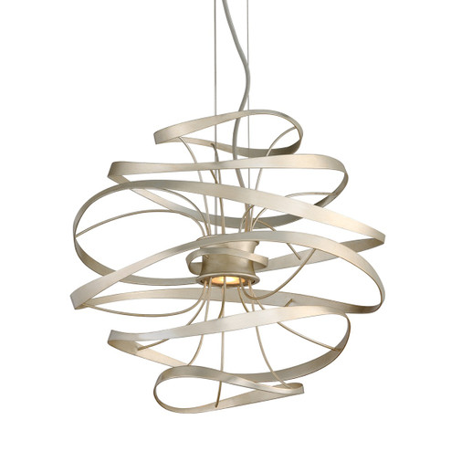 Calligraphy LED Chandelier in Silver Leaf Polished Stainless (68|213-41-SL/SS)