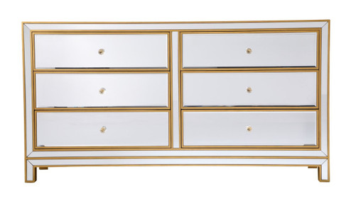 REFLEXION Dresser in Antique Gold (173|MF72036G)