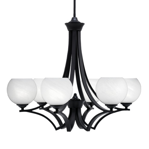 Zilo Six Light Chandelier in Matte Black (200|566-MB-4101)