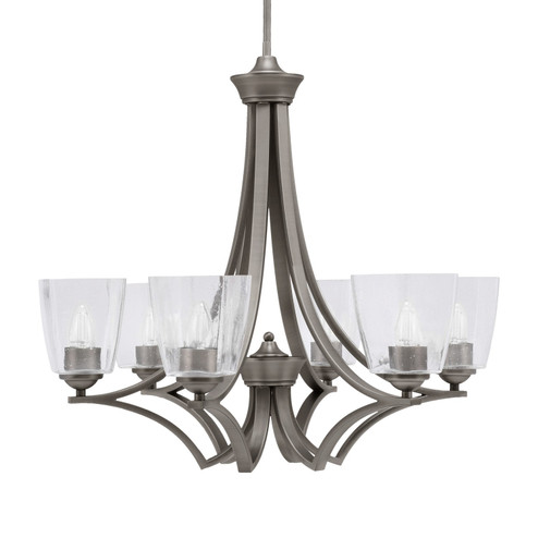 Zilo Six Light Chandelier in Graphite (200|566-GP-461)