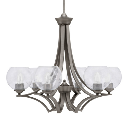 Zilo Six Light Chandelier in Graphite (200|566-GP-4100)
