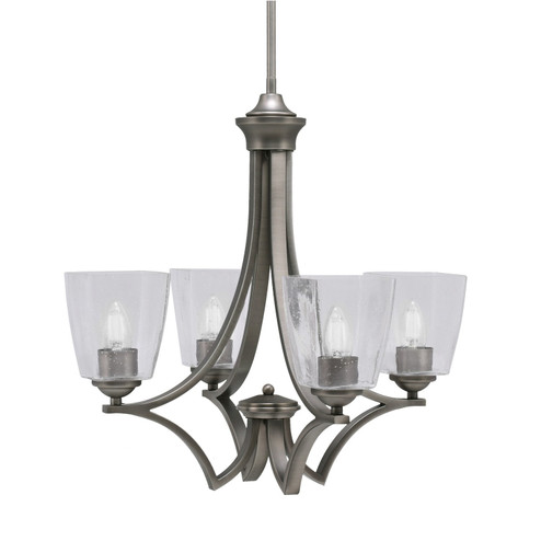 Zilo Four Light Chandelier in Graphite (200|564-GP-461)