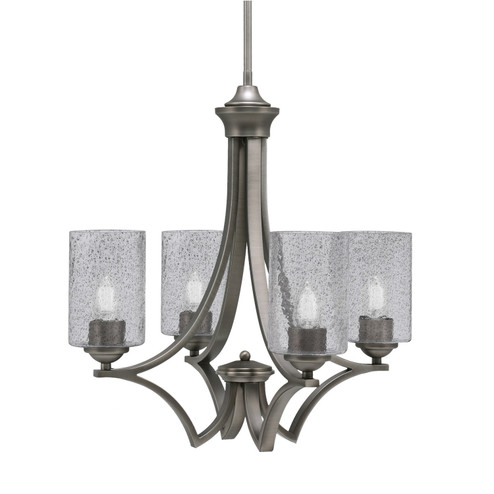 Zilo Four Light Chandelier in Graphite (200|564-GP-3002)