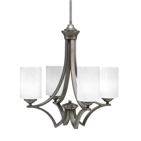 Zilo Four Light Chandelier in Graphite (200|564-GP-3001)