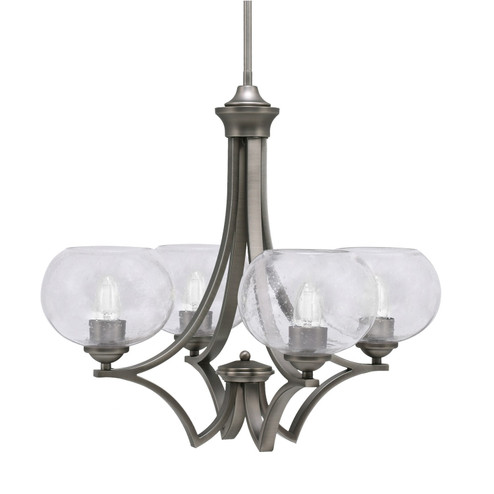 Zilo Four Light Chandelier in Graphite (200|564-GP-202)