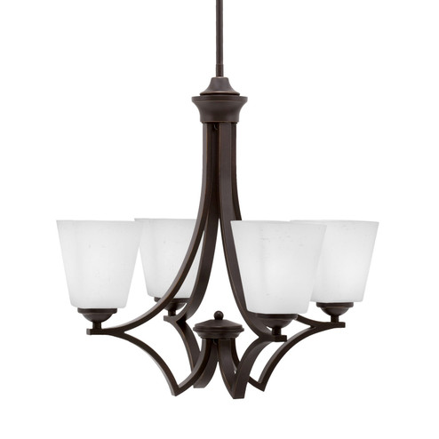 Zilo Four Light Chandelier in Dark Granite (200|564-DG-460)