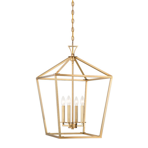 Townsend Four Light Pendant in Warm Brass (51|3-421-4-322)