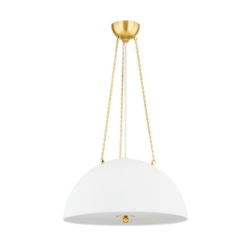 Chiswick Three Light Pendant in Aged Brass (70|MDS1100-AGB/WP)