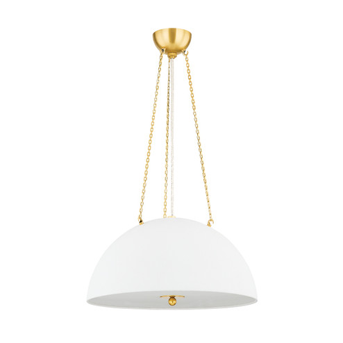 Chiswick Three Light Pendant in Aged Brass (70|MDS1100-AGB/WP)