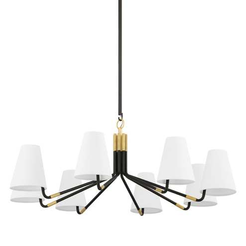 Stanwyck Eight Light Chandelier in Aged Brass/Distressed Bronze (70|6640-AGB/DB)
