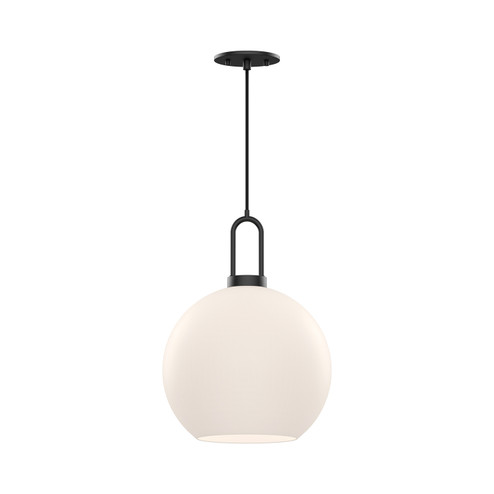 Soji One Light Pendant in Matte Black/Opal Matte Glass (452|PD601710MBOP)