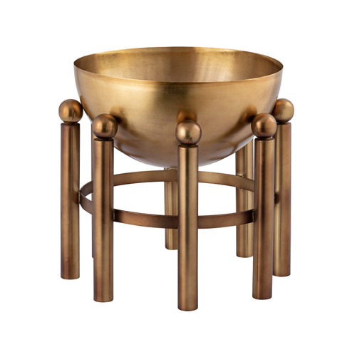Piston Footed Planter in Brass (45|H0897-10935)