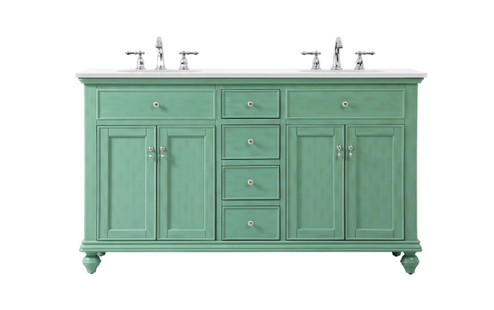 Otto Double Bathroom Vanity in Vintage mint (173|VF12360DVM-VW)