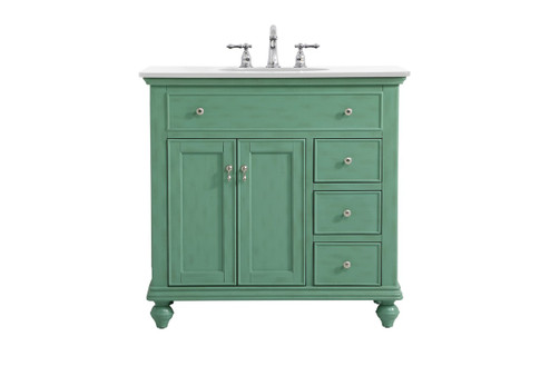 Otto Single Bathroom Vanity in Vintage mint (173|VF12336VM-VW)