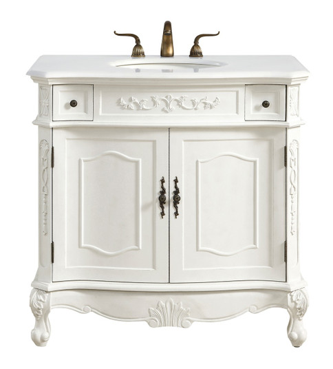 Danville Single Bathroom Vanity in Antique white (173|VF10636AW-VW)